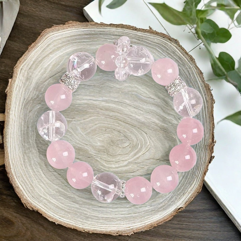 Large-Grain Jelly Pink Quartz Bracelet