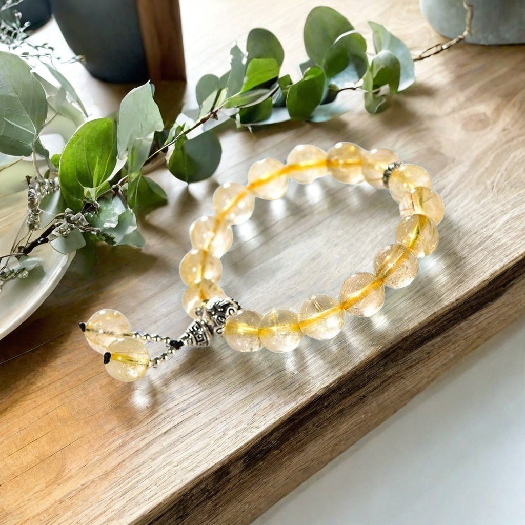Golden Rutilated Quartz Fortune Bracelet