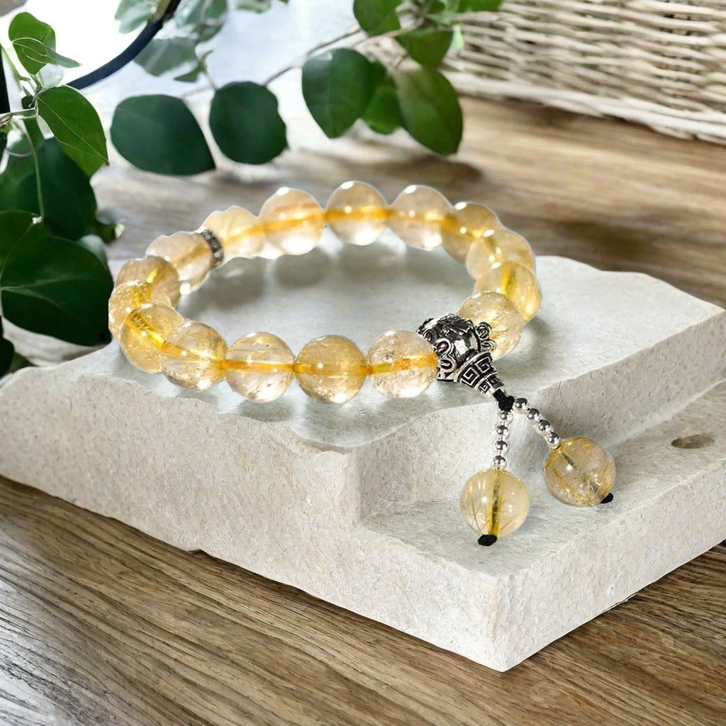Golden Rutilated Quartz Fortune Bracelet