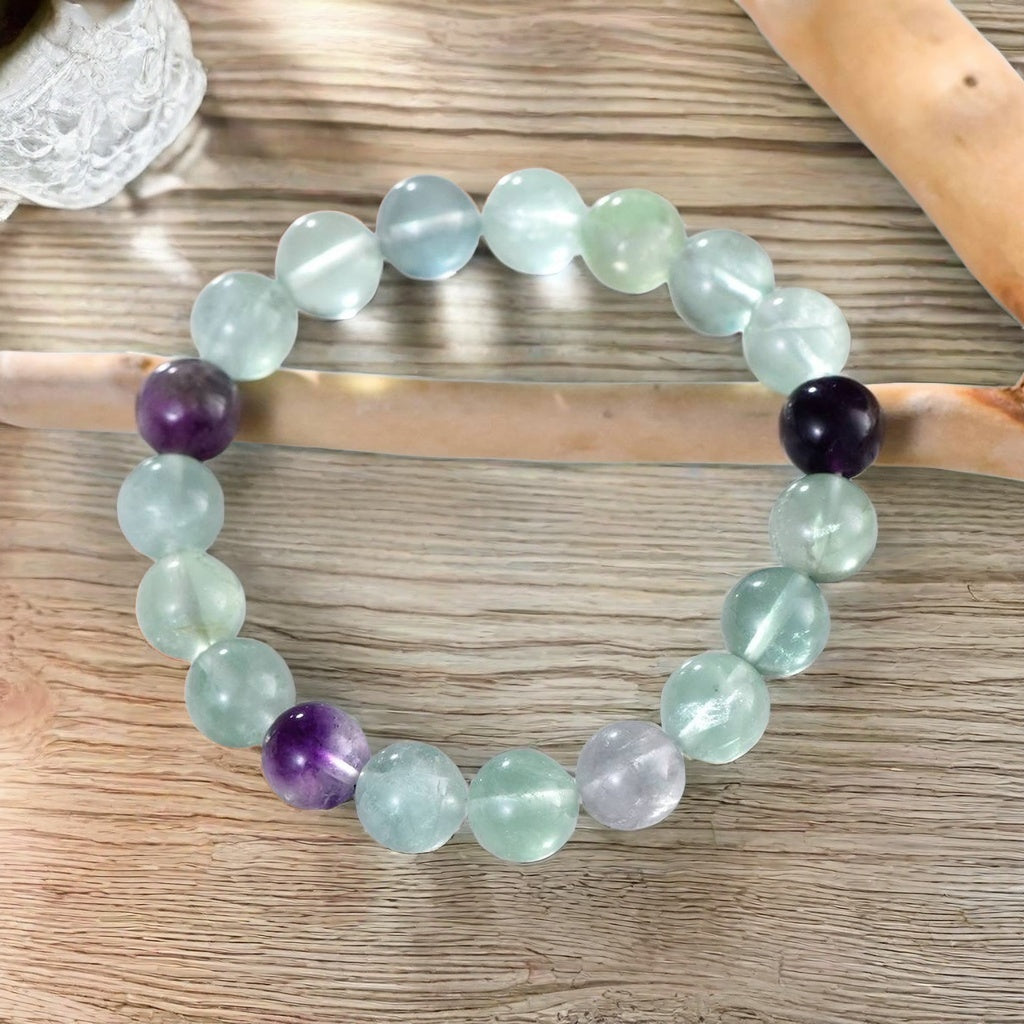 Green Fluorite Single Bracelet