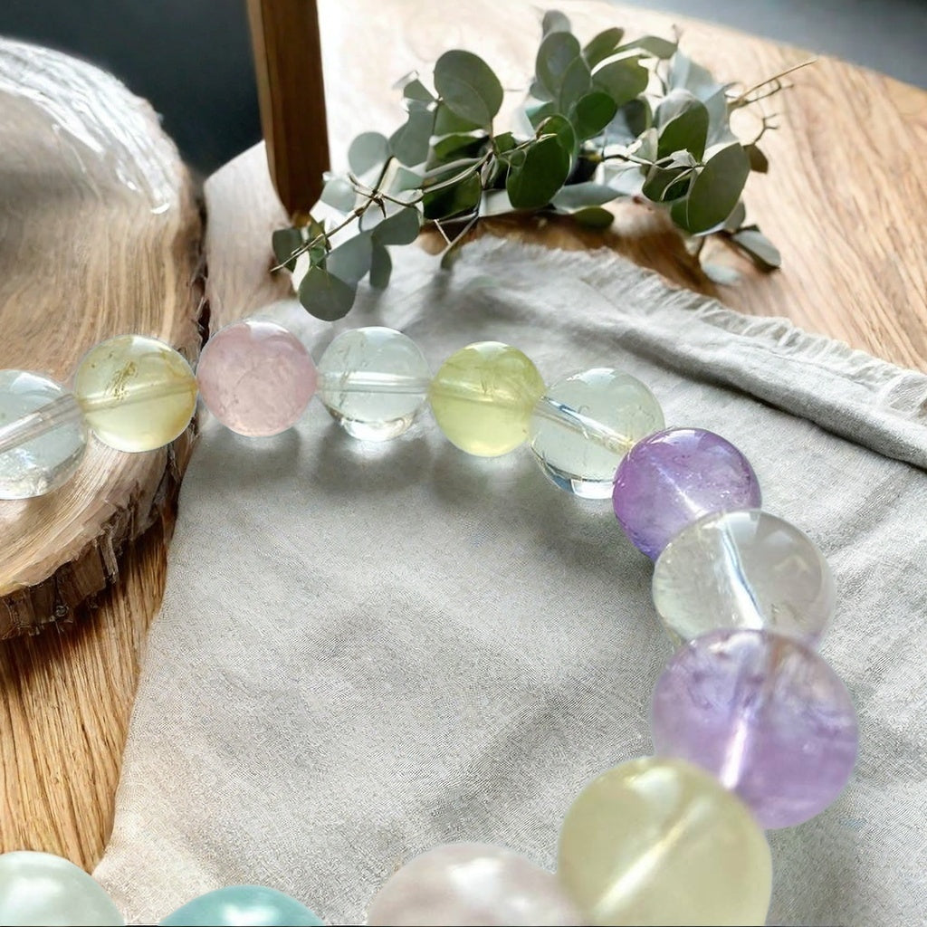 Macaron Gemstone Bracelet - Natural Crystal