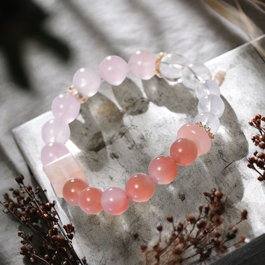 Pink Phantom Multi-Gem Bracelet with Citrine