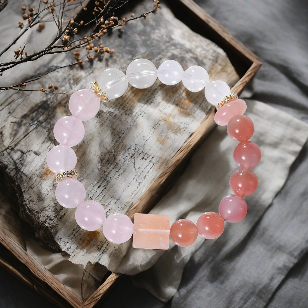 Pink Phantom Multi-Gem Bracelet with Citrine