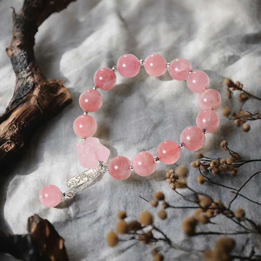 Natural Madagascar Pink Quartz Bracelet