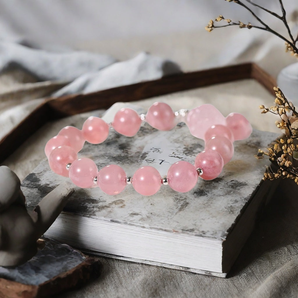 Natural Madagascar Pink Quartz Bracelet