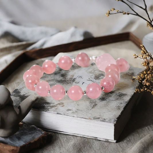 Natural Madagascar Pink Quartz Bracelet