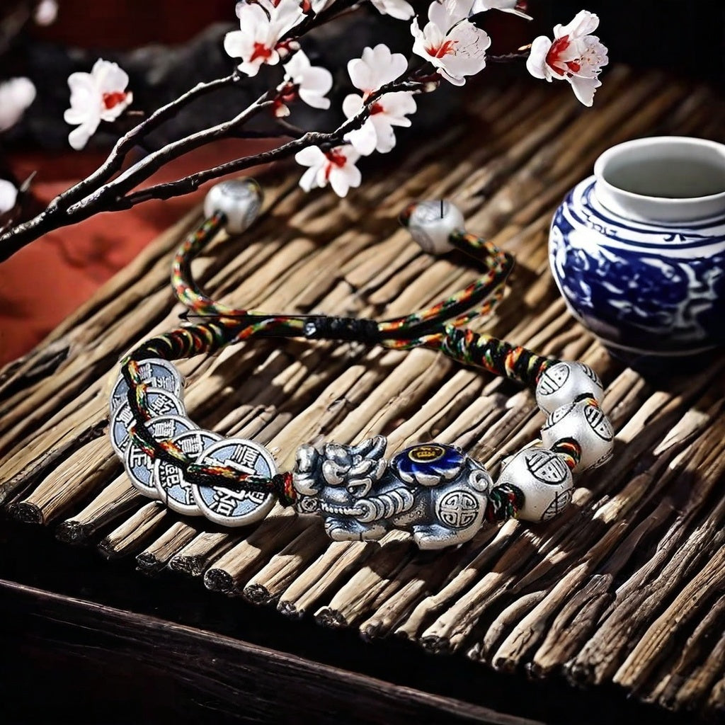 Five Emperor Coins & Pi Xiu Amulet Bracelet