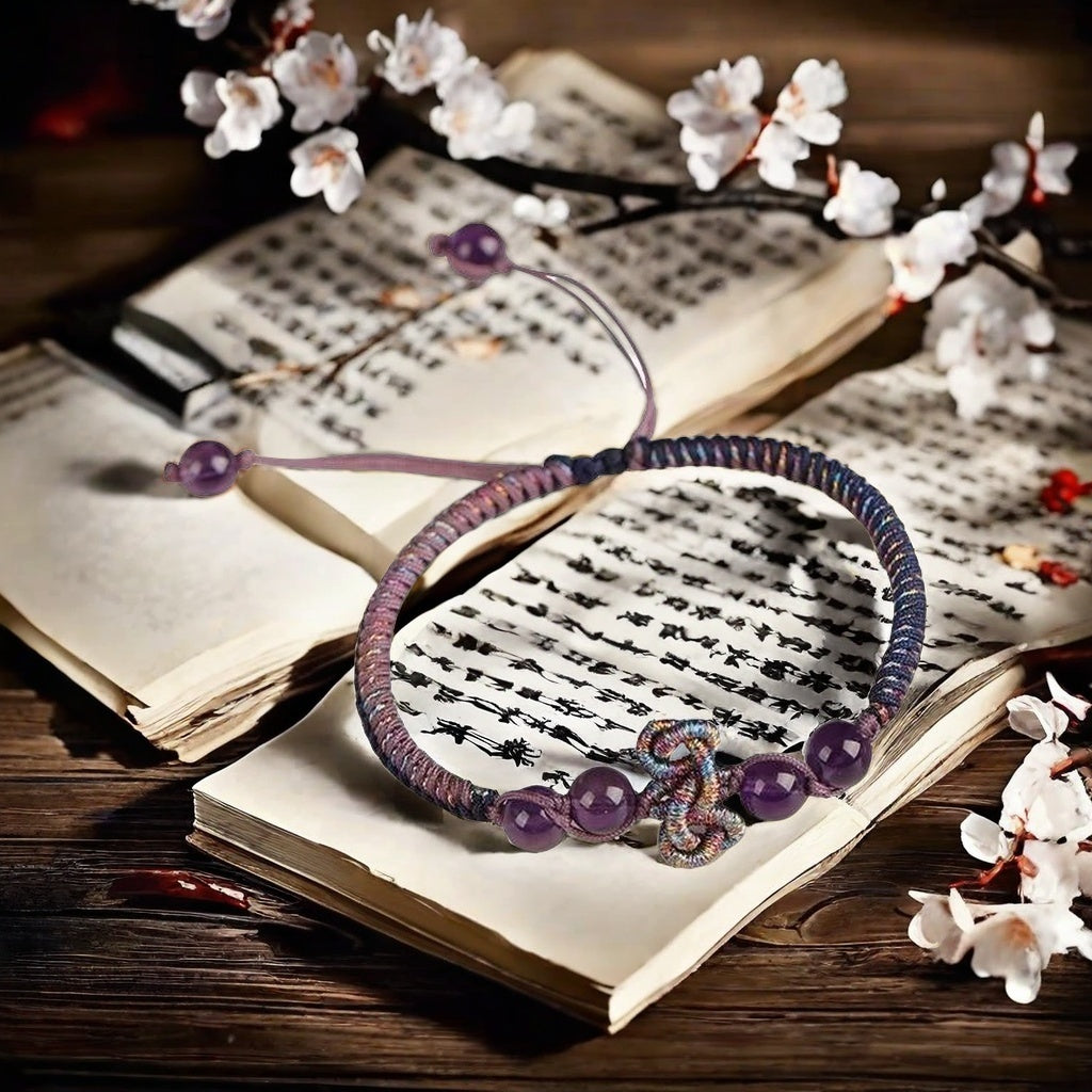 Lavender Wenchang Knot Bracelet