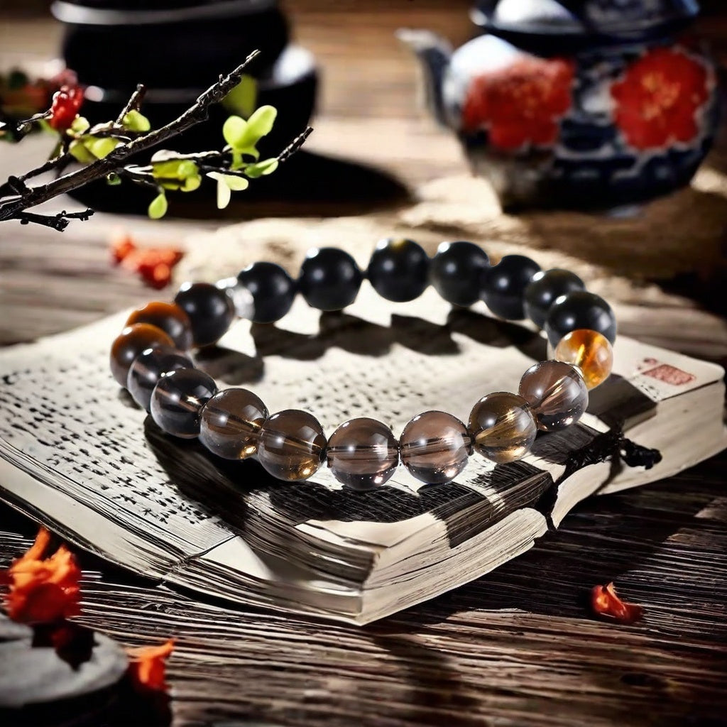 Smoky Quartz & Golden Tiger’s Eye Fortune Bracelet