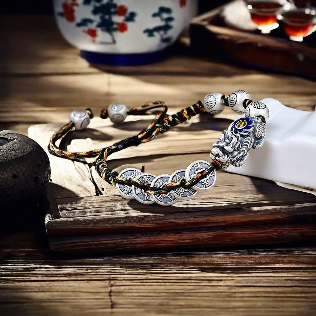Five Emperor Coins & Pi Xiu Amulet Bracelet