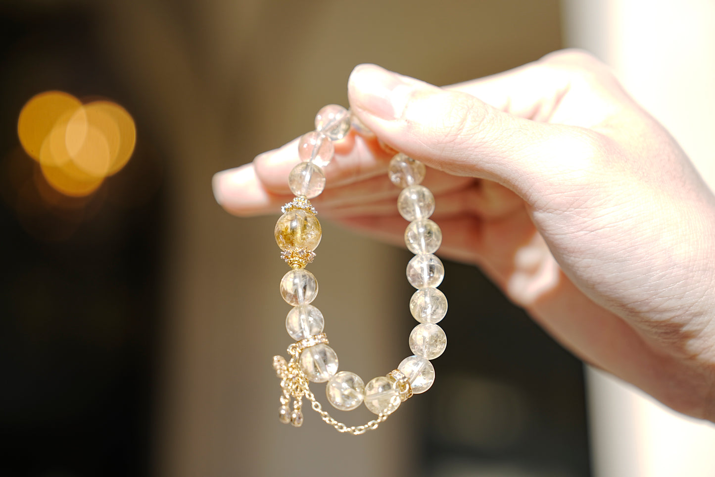 Golden Rutilated Quartz Fortune Bracelet