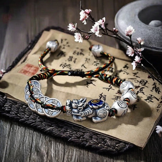 Five Emperor Coins & Pi Xiu Amulet Bracelet