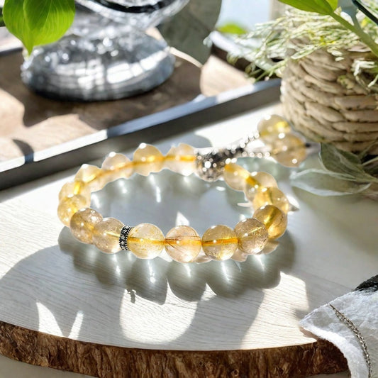 Golden Rutilated Quartz Fortune Bracelet