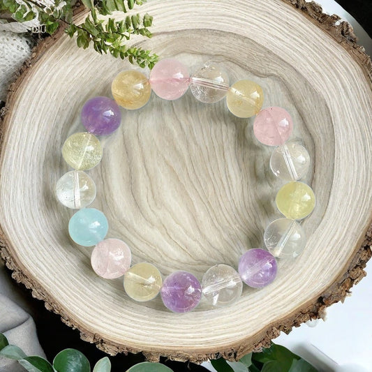 Macaron Gemstone Bracelet - Natural Crystal